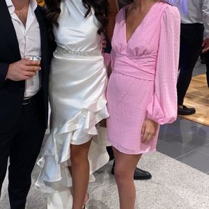 Long Sleeve Pink Mini Dress